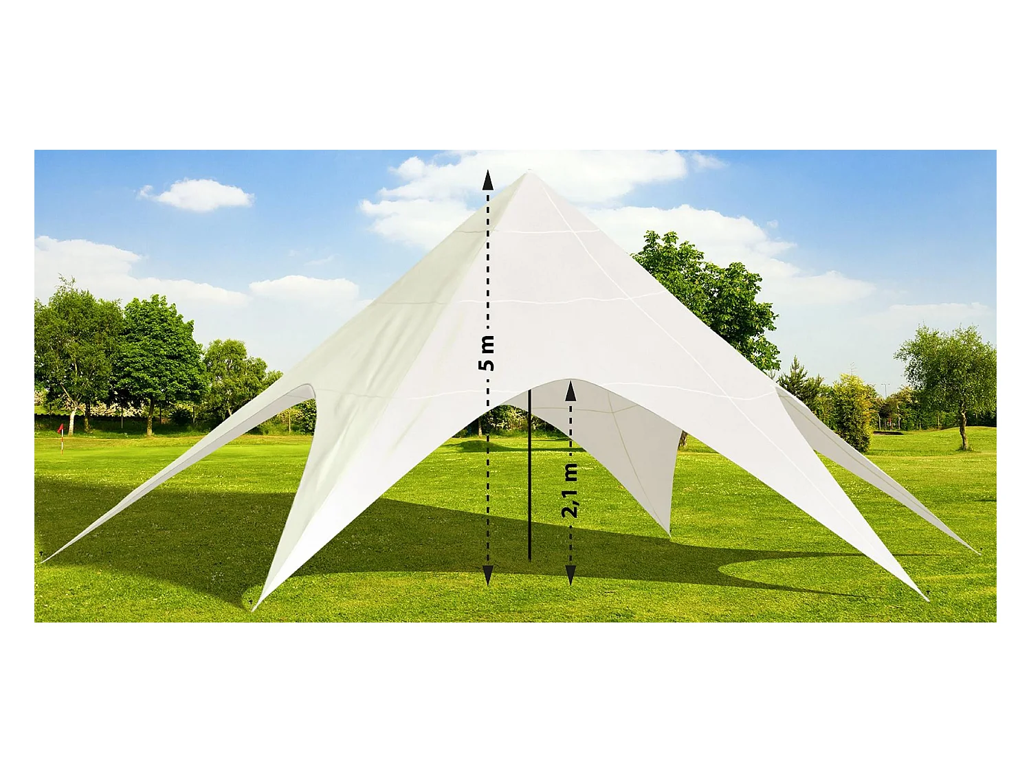 Stertent - Kunststof - 12m - creme