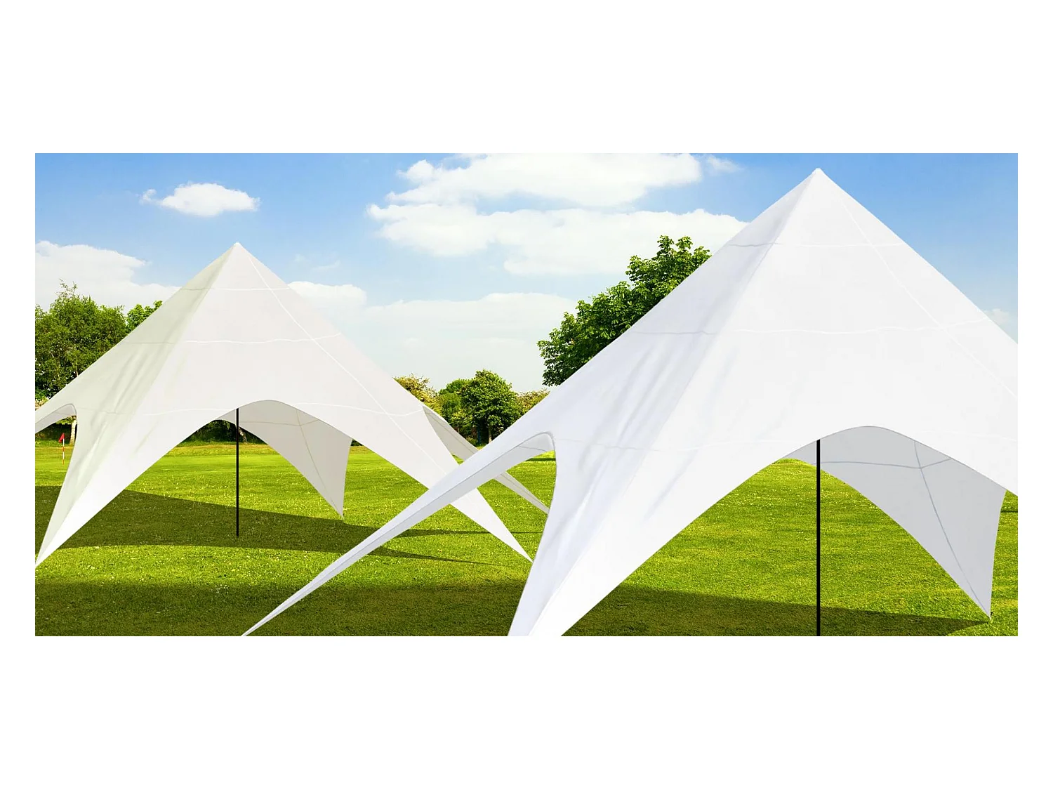 Stertent - Kunststof - 12m - creme
