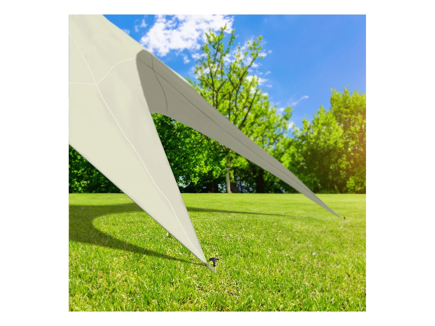 Stertent - Kunststof - 12m - creme