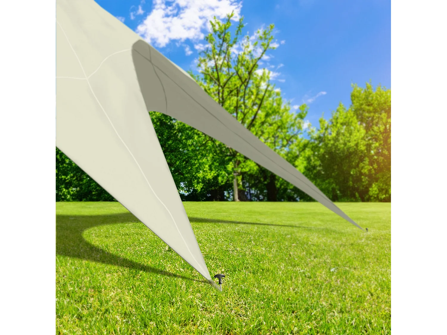 Stertent - Kunststof - 12m - creme