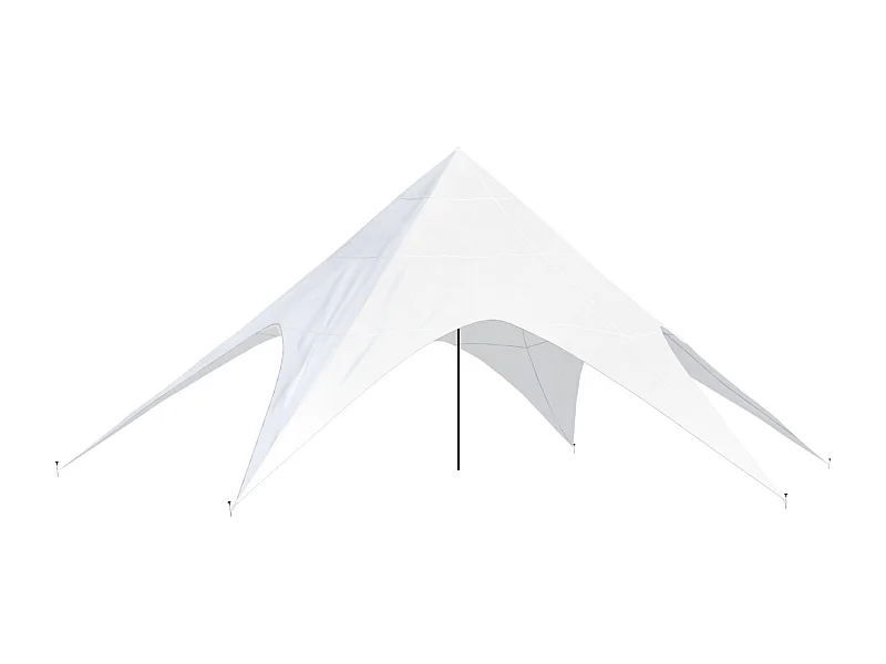 Tente forme étoile - Plastique - 12m - Blanc