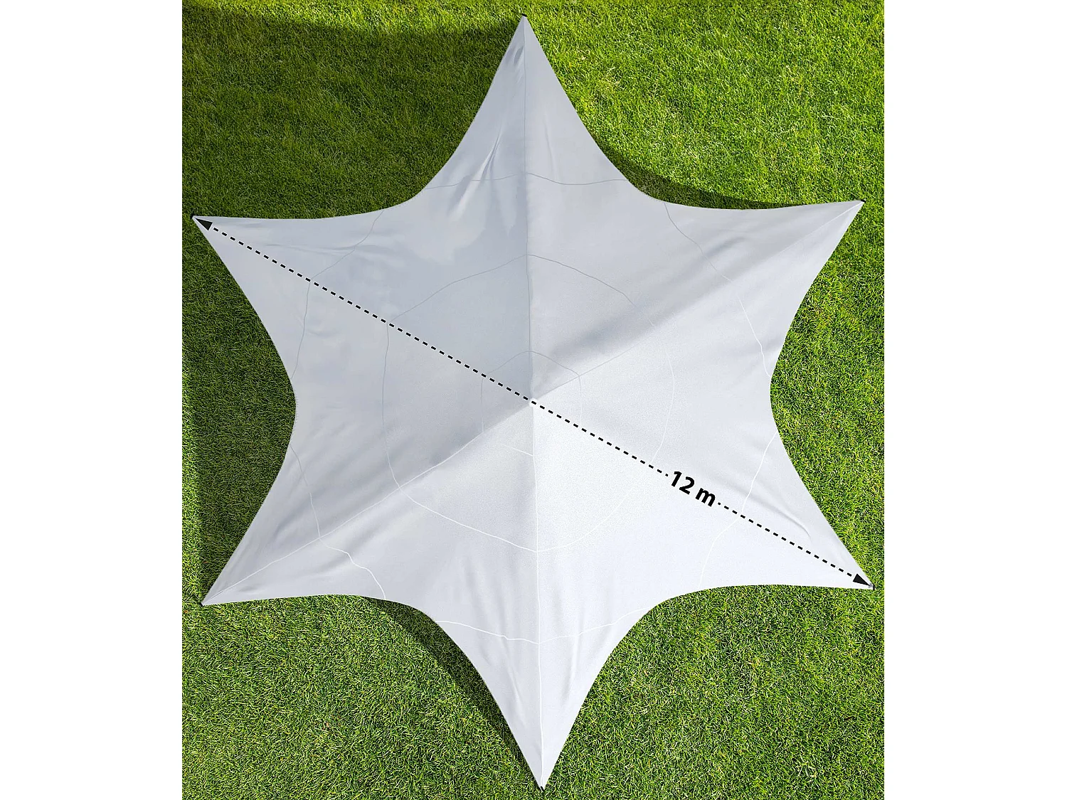 Sternzelt - Kunststoff - 12m - weiß