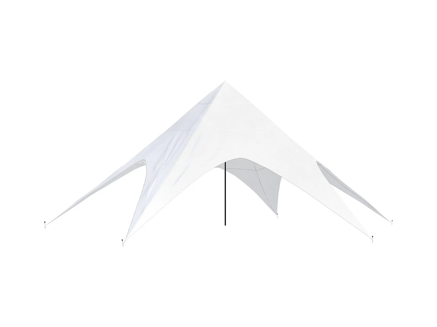 Tente forme étoile - Plastique - 12m - Blanc
