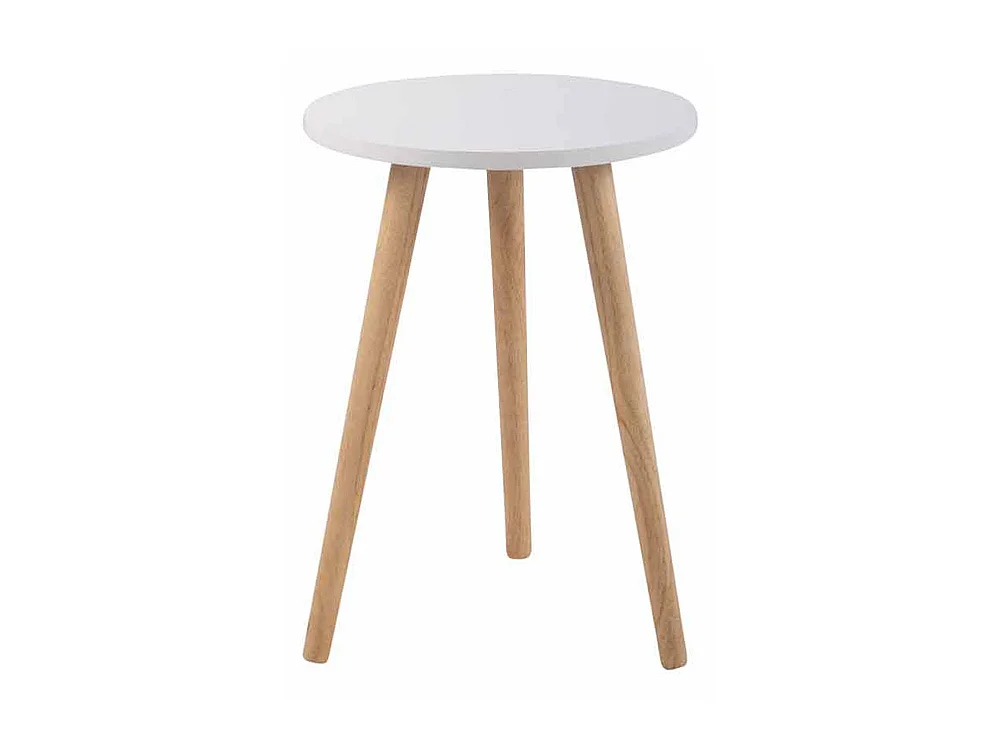 Table d'appoint - rund 40cm - Bois - Blanc - Kolding