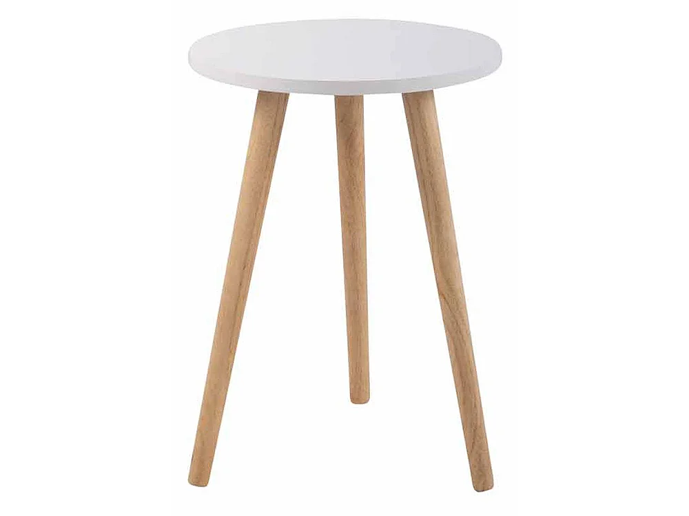 Table d'appoint - rund 40cm - Bois - Blanc - Kolding
