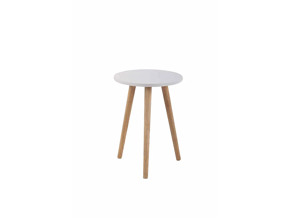Table d'appoint - rund 40cm - Bois - Blanc - Kolding