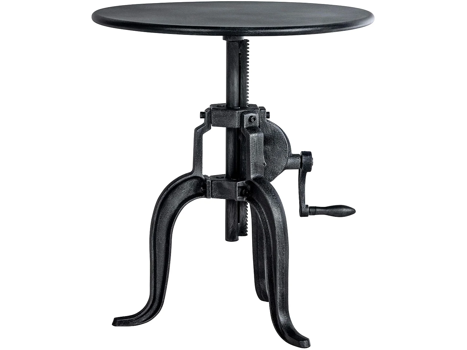 Table d'appoint - rond Ø 50 cm - Métal - Argent antique - Marcos