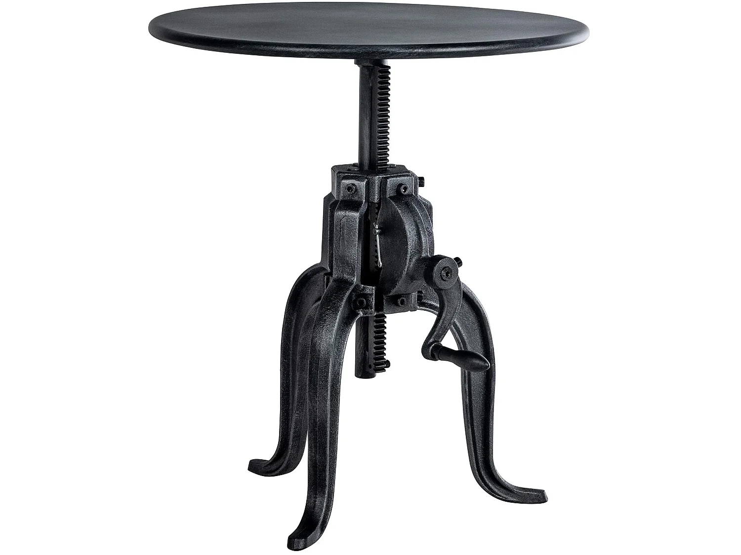 Table d'appoint - rond Ø 50 cm - Métal - Argent antique - Marcos