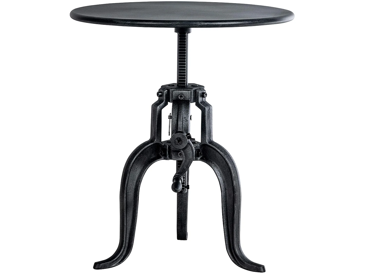 Table d'appoint - rond Ø 50 cm - Métal - Argent antique - Marcos