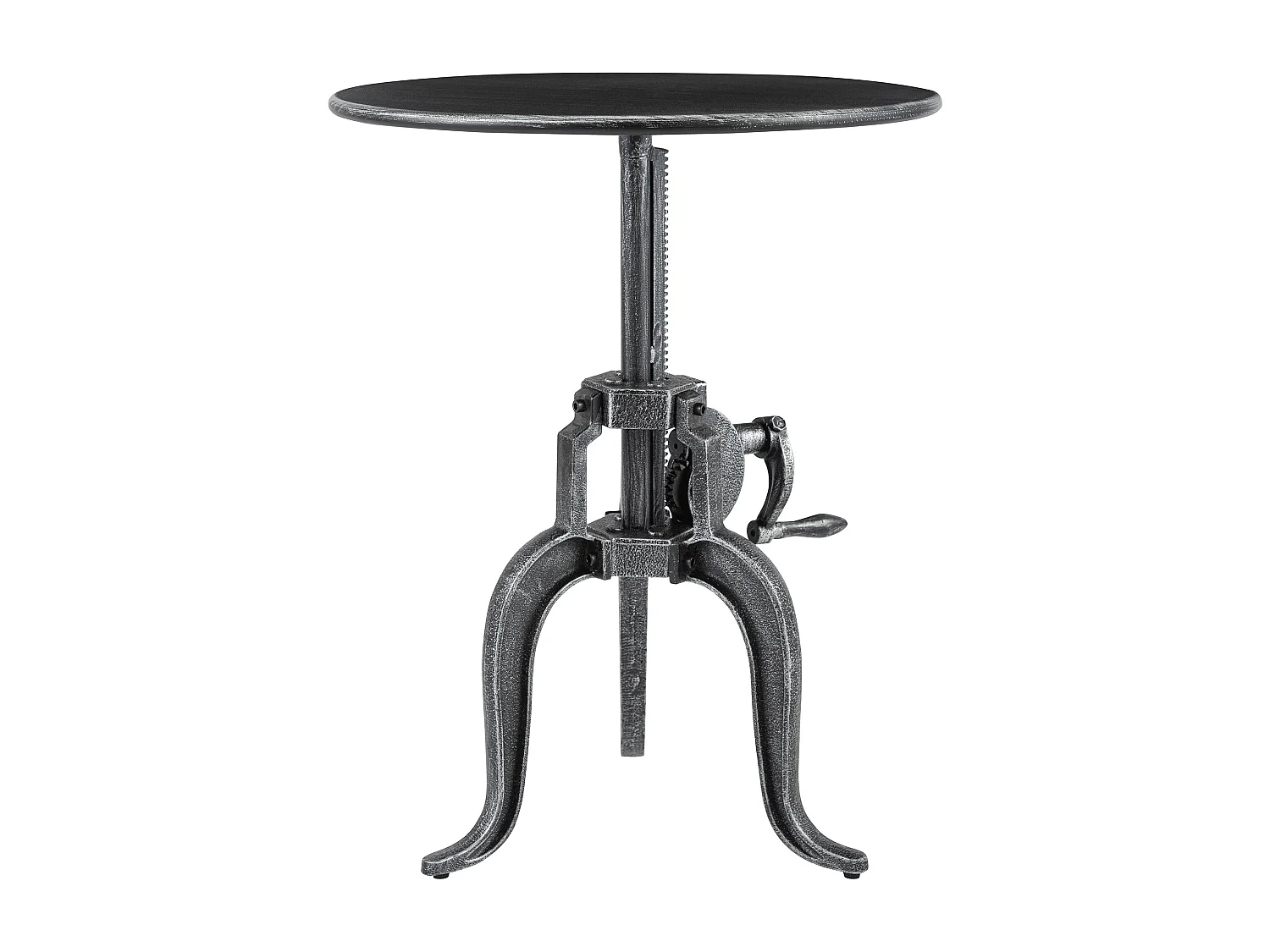 Bijzettafel - rond Ø 50 cm - Metaal - Argent antique - Marcos