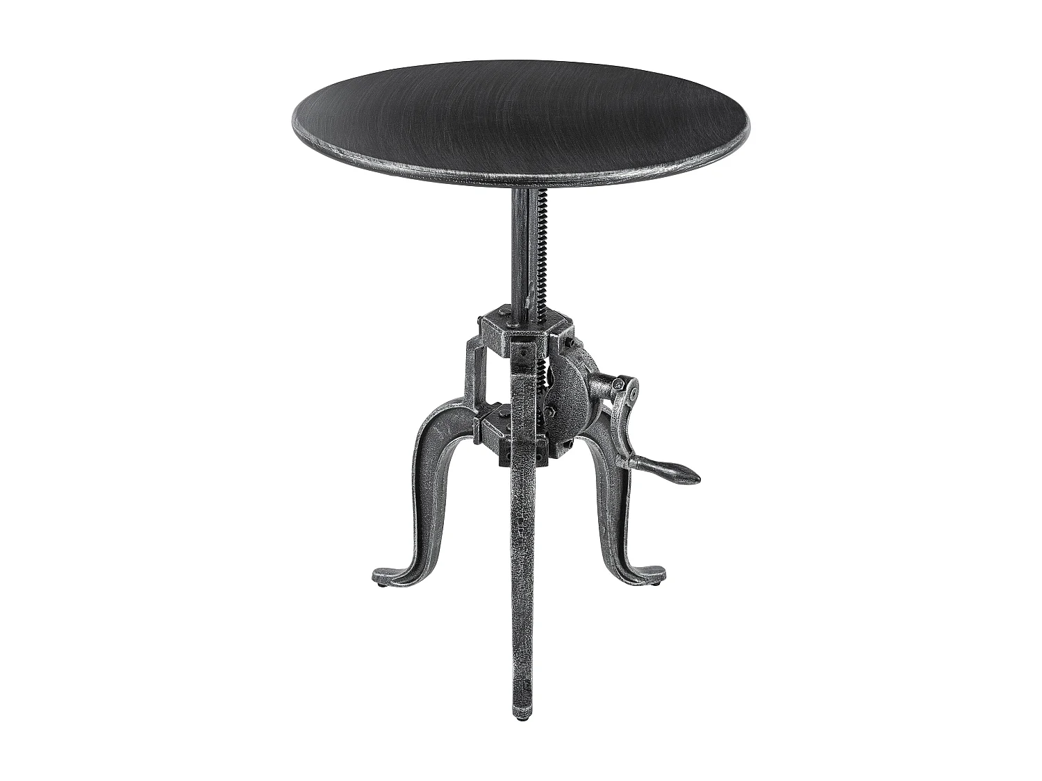 Bijzettafel - rond Ø 50 cm - Metaal - Argent antique - Marcos