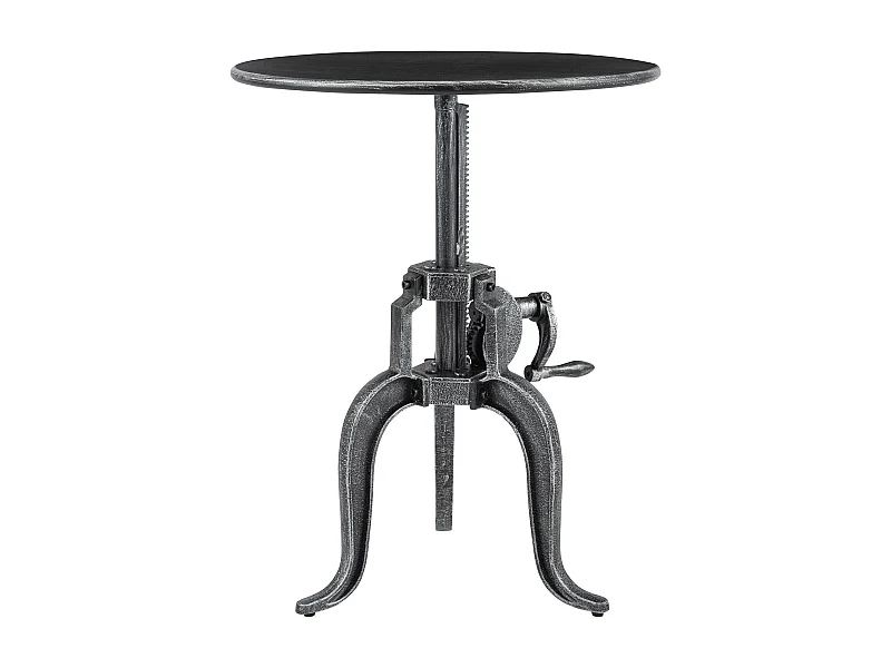 Table d'appoint - rond Ø 50 cm - Métal - Argent antique - Marcos