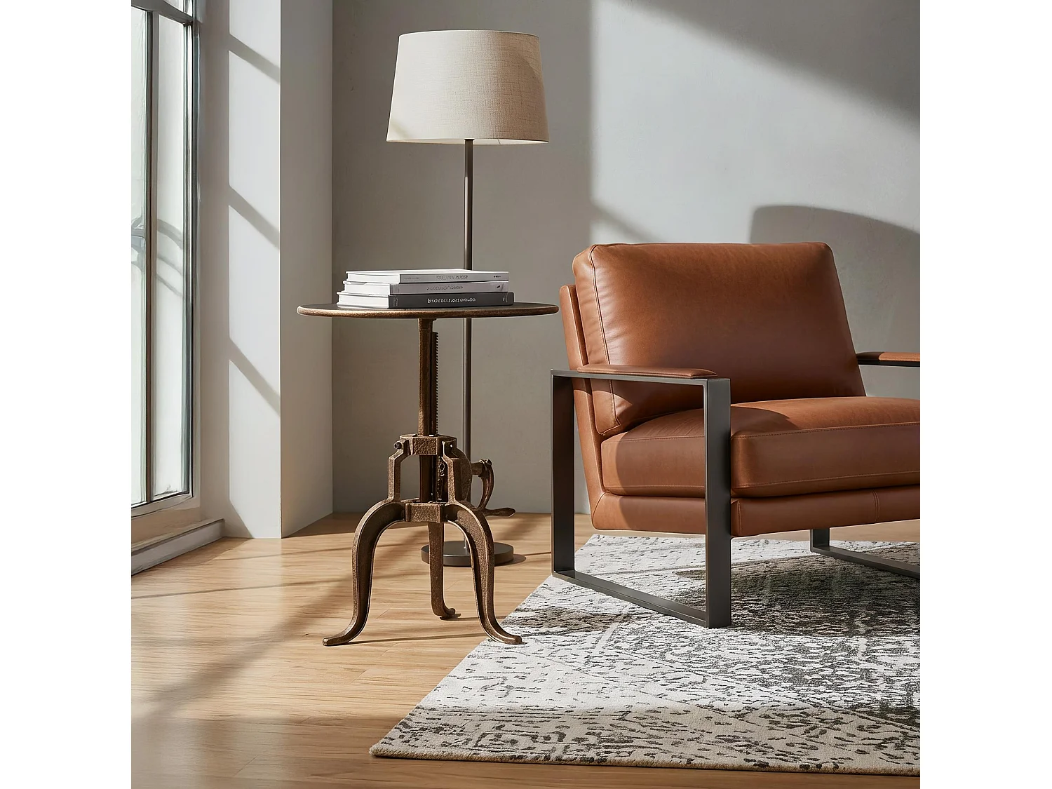 Bijzettafel - rond Ø 50 cm - Metaal - Bronze - Marcos