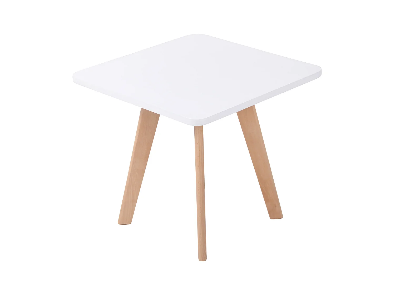 Table d'appoint - eckig - Bois - 50 x 50cm - Blanc - Almeria