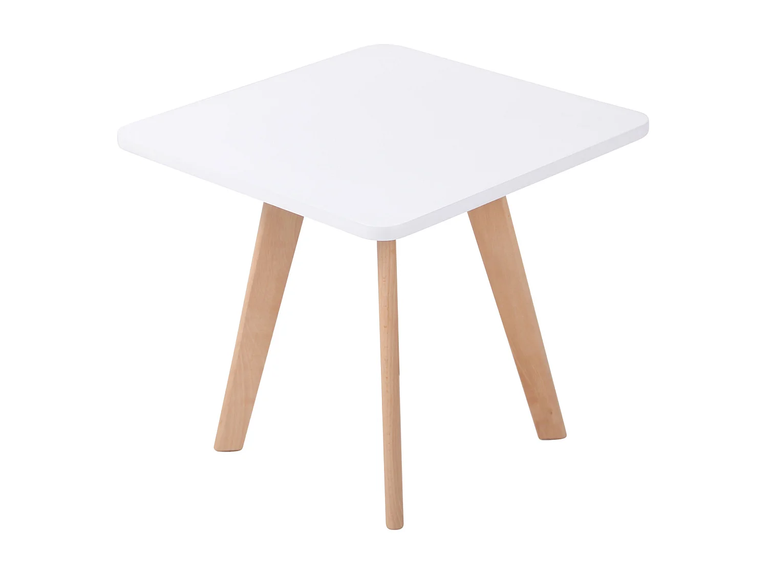 Table d'appoint - eckig - Bois - 50 x 50cm - Blanc - Almeria