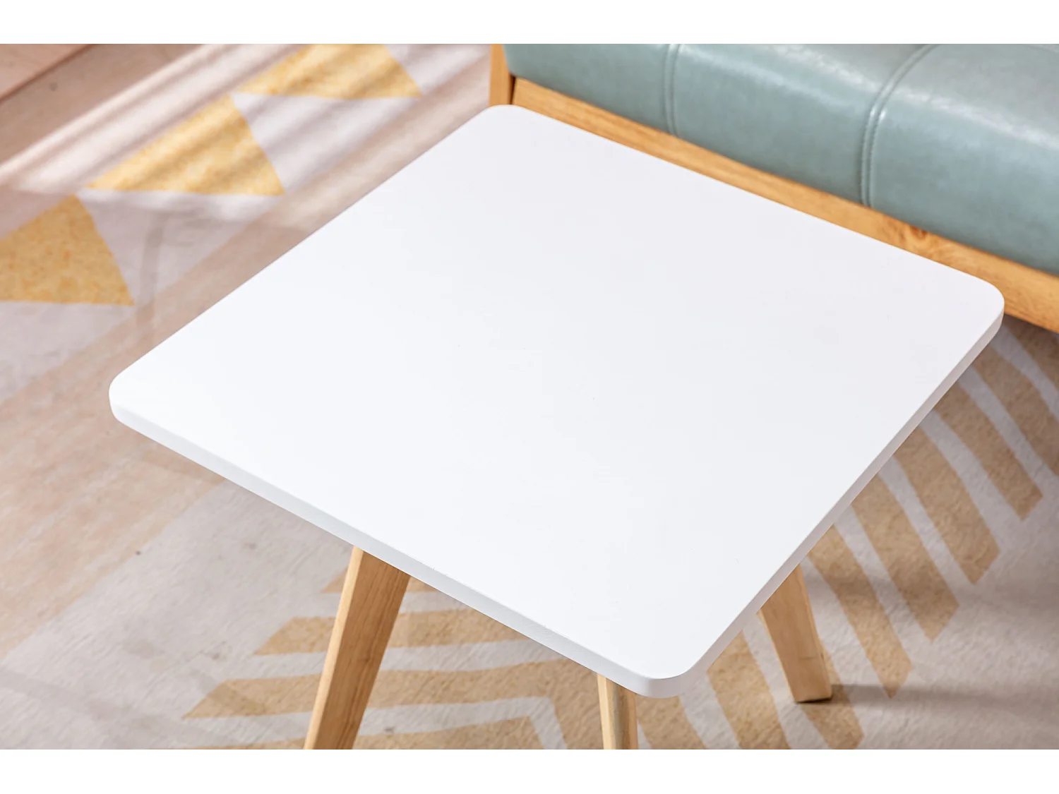 Table d'appoint - eckig - Bois - 50 x 50cm - Blanc - Almeria