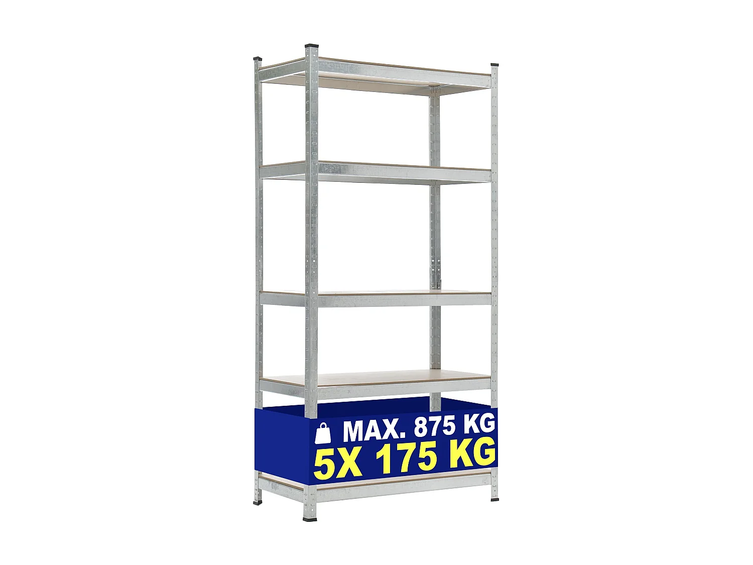Étagère enfichable - Métal - 90x40x180 cm - Argent - Lagerregal