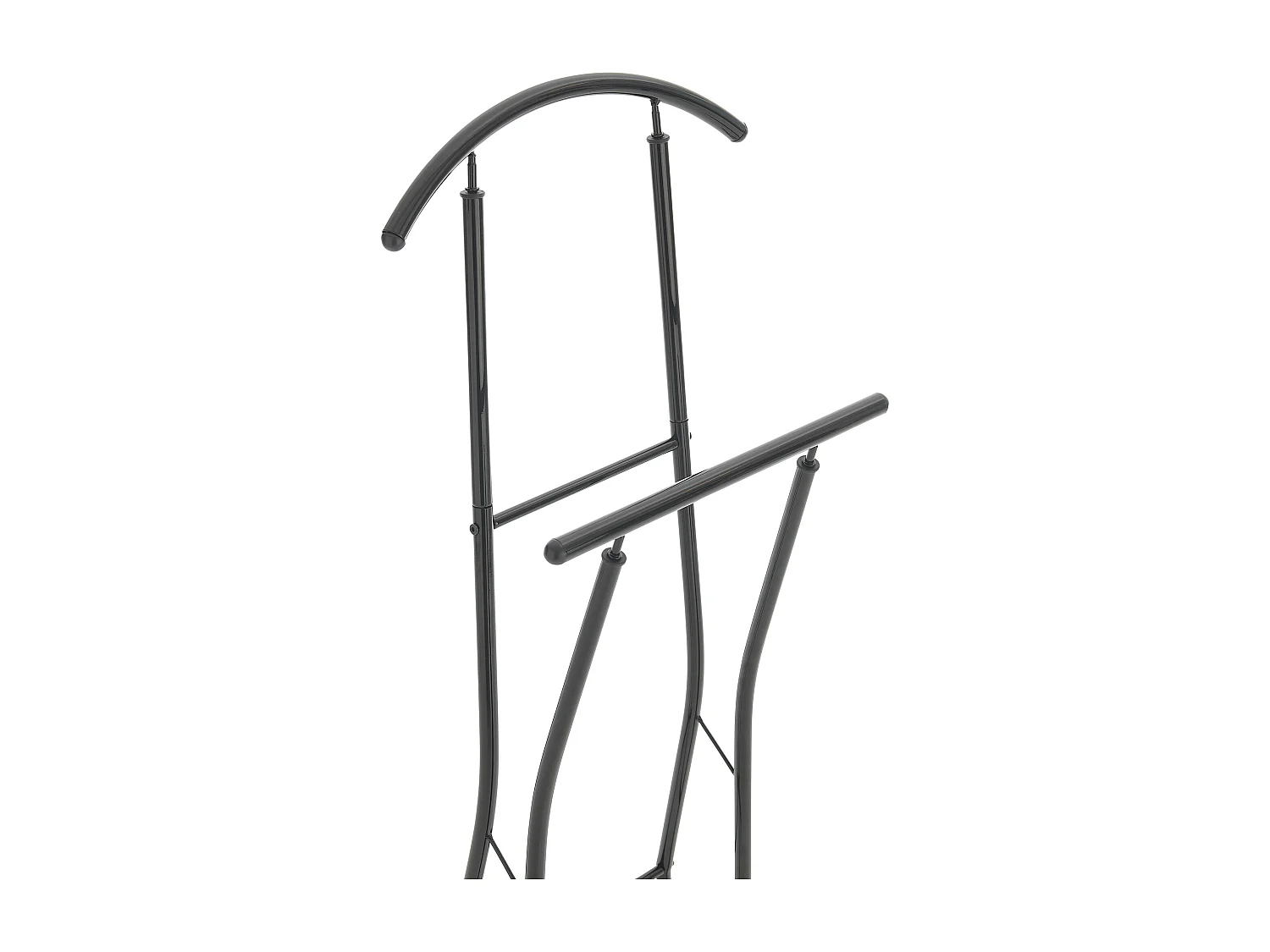 Valet de nuit - Métal - 40 x 35 x 110cm - Noir - Rufus