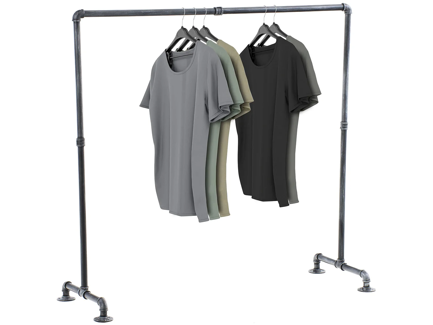 Portant à vêtement - Métal - 120 cm - Argent - Jersey