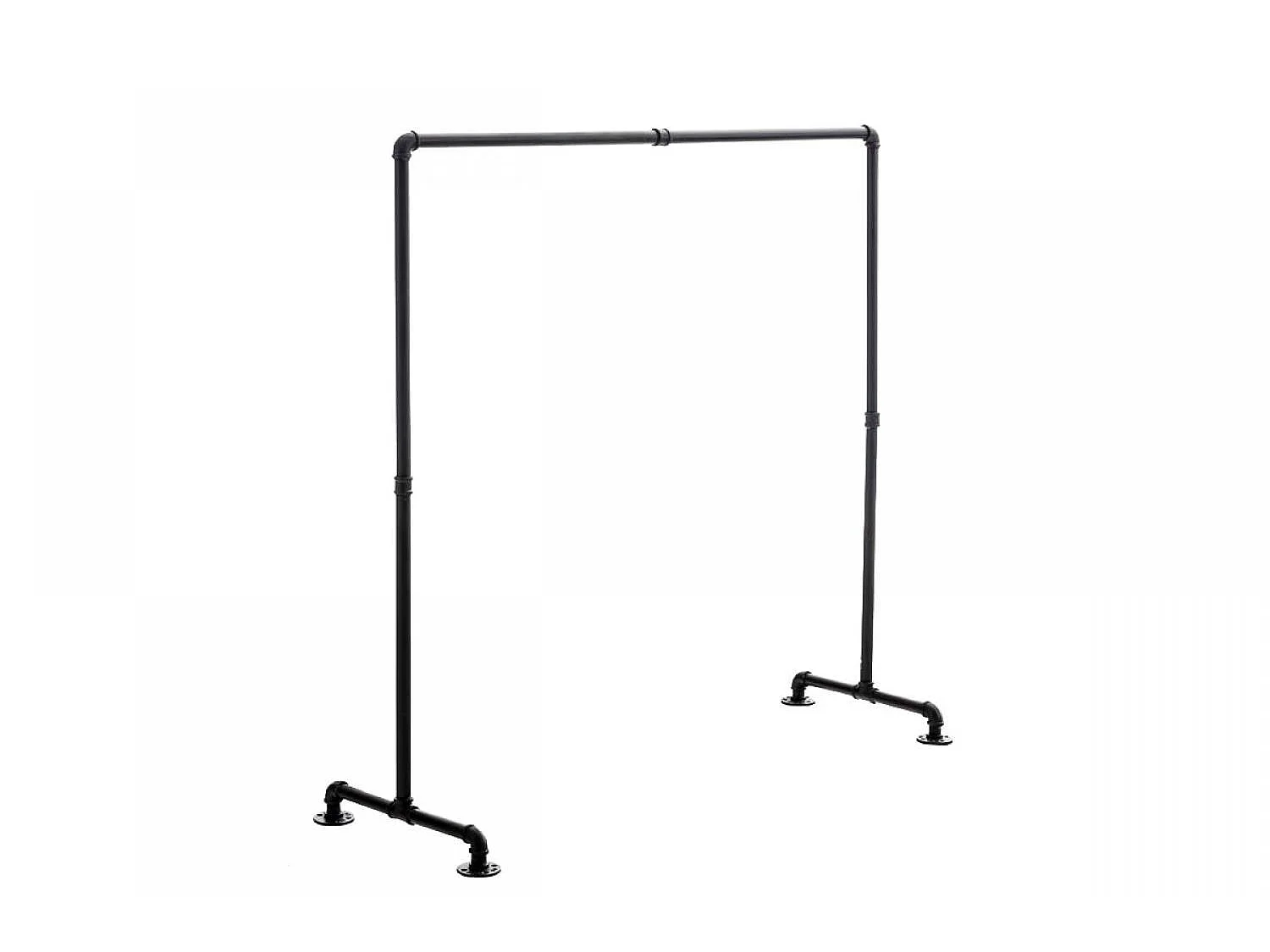 Kledingrek - Metaal - 150 cm - zwart - Jersey