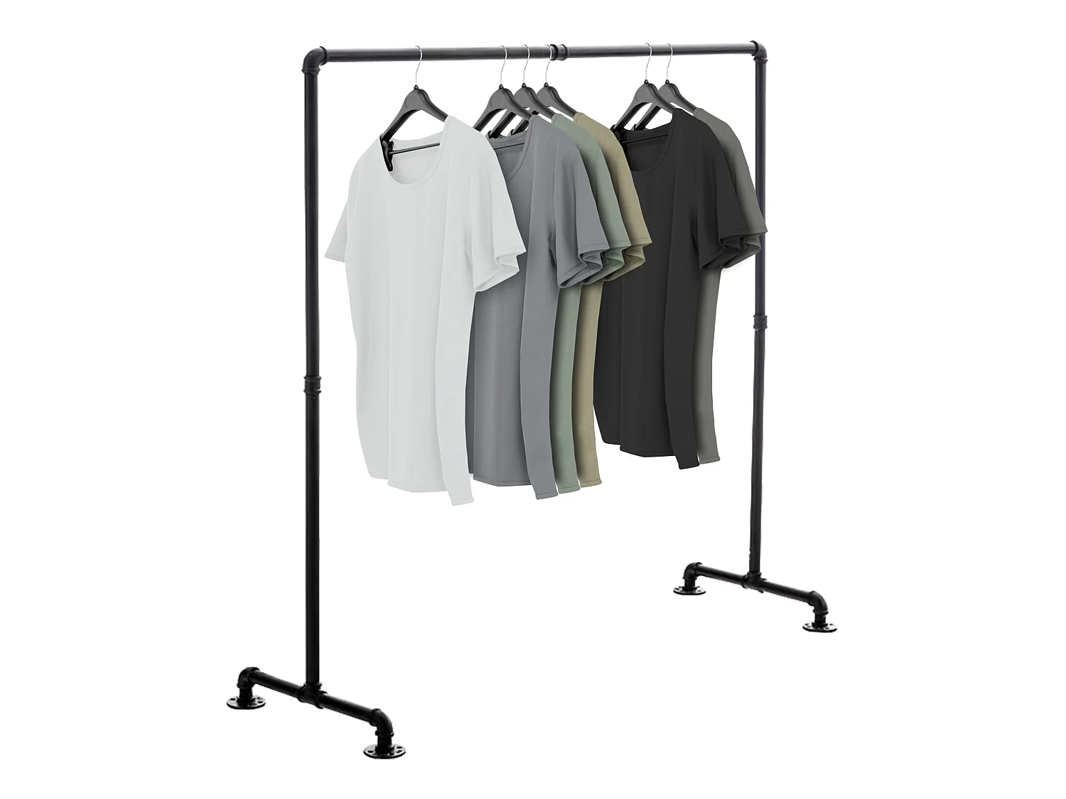 Kleiderständer - Metall - 150 cm - schwarz - Jersey