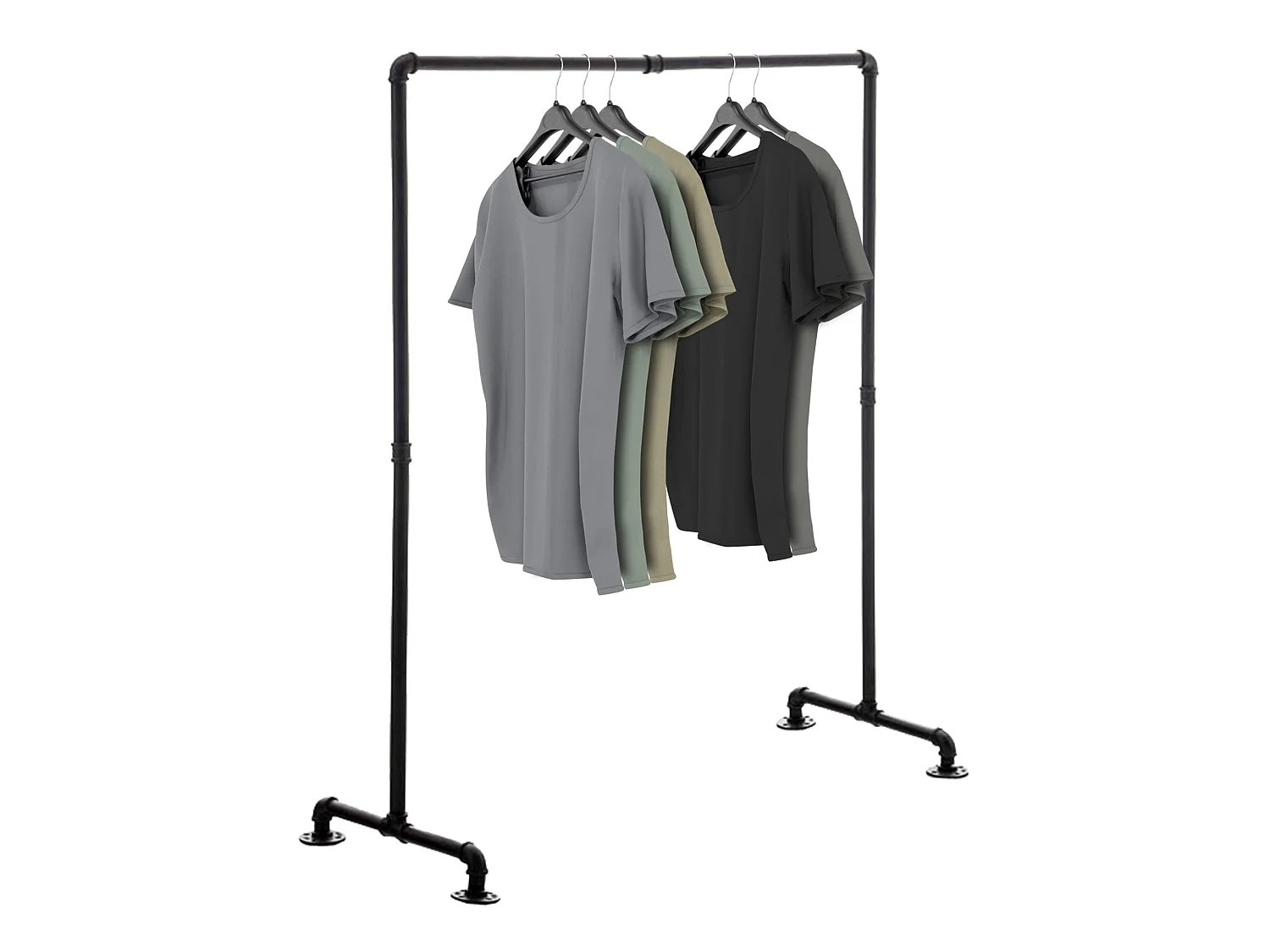 Portant à vêtement - Métal - 120 cm - Noir - Jersey