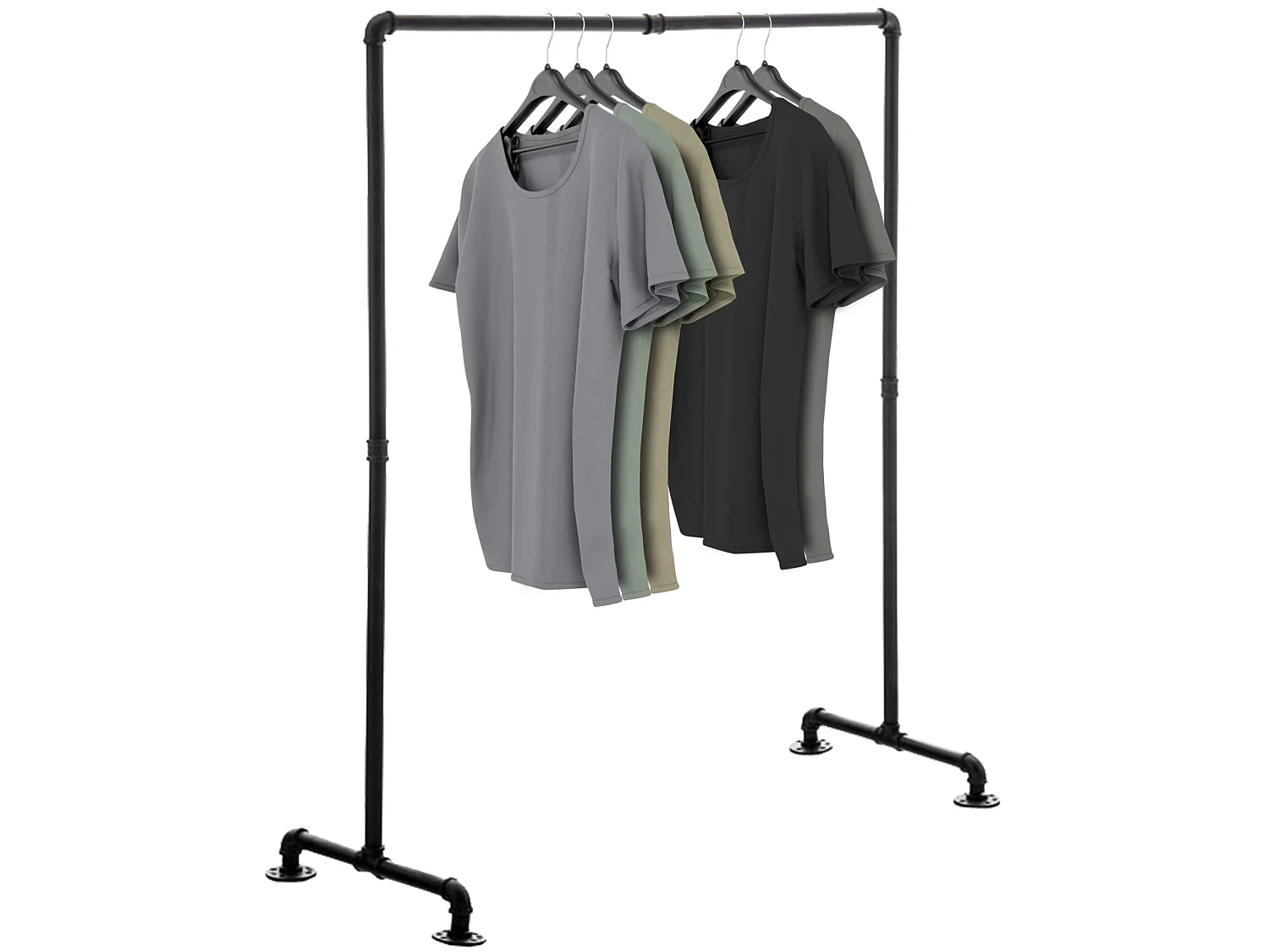 Portant à vêtement - Métal - 120 cm - Noir - Jersey