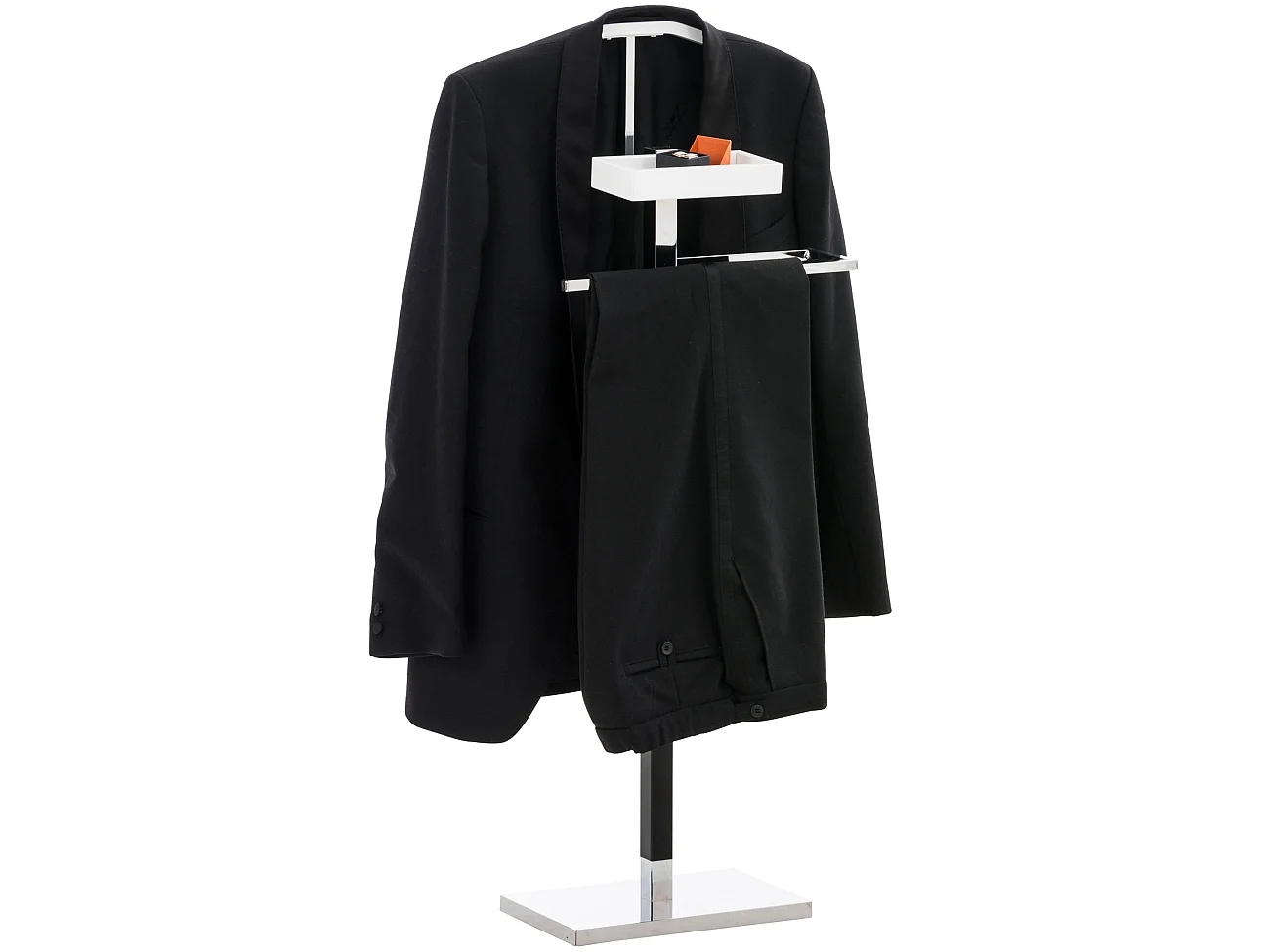 Valet de nuit - Métal - 45 x 21 x 108cm - Blanc - Bray