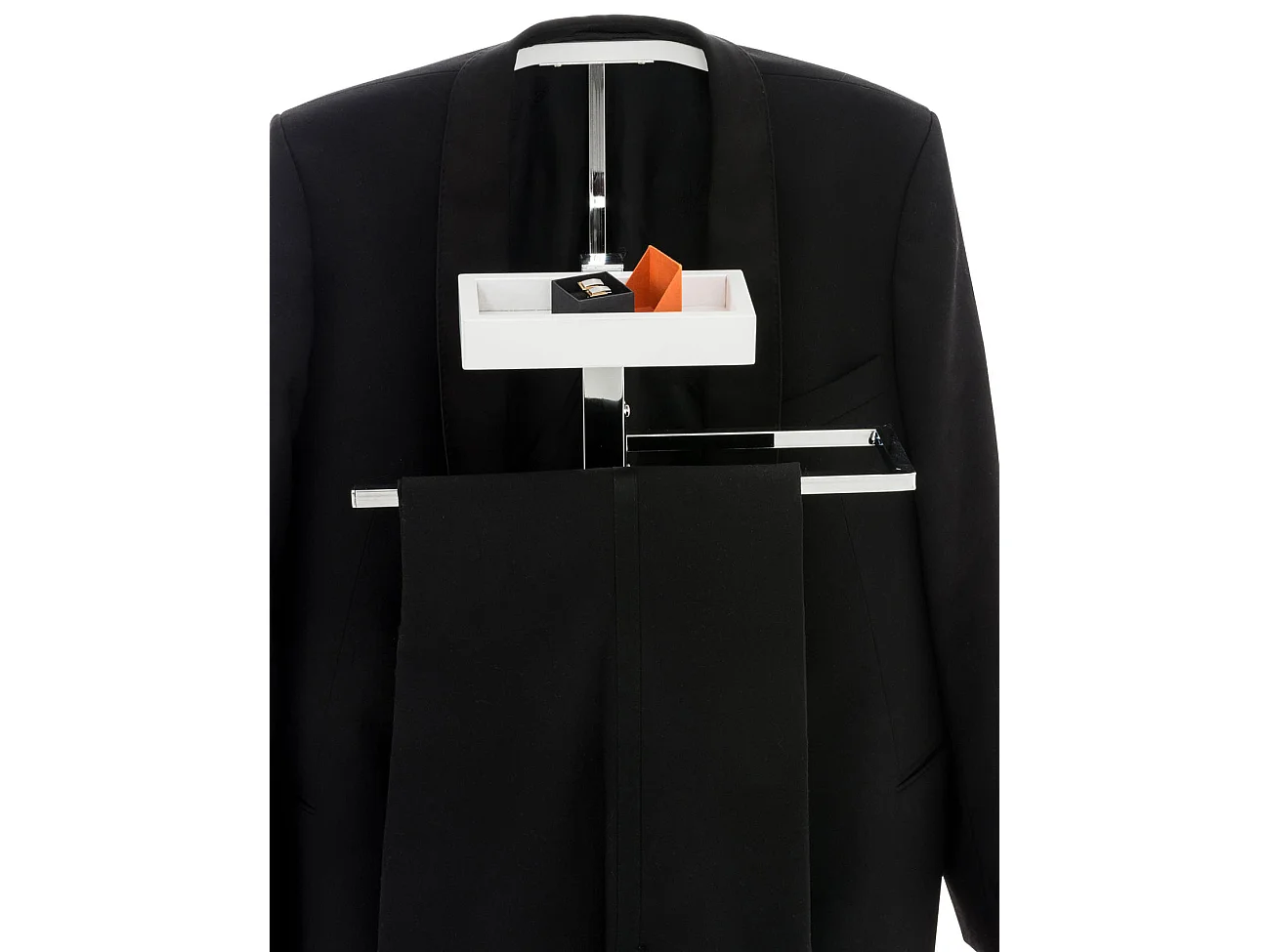 Valet de nuit - Métal - 45 x 21 x 108cm - Blanc - Bray