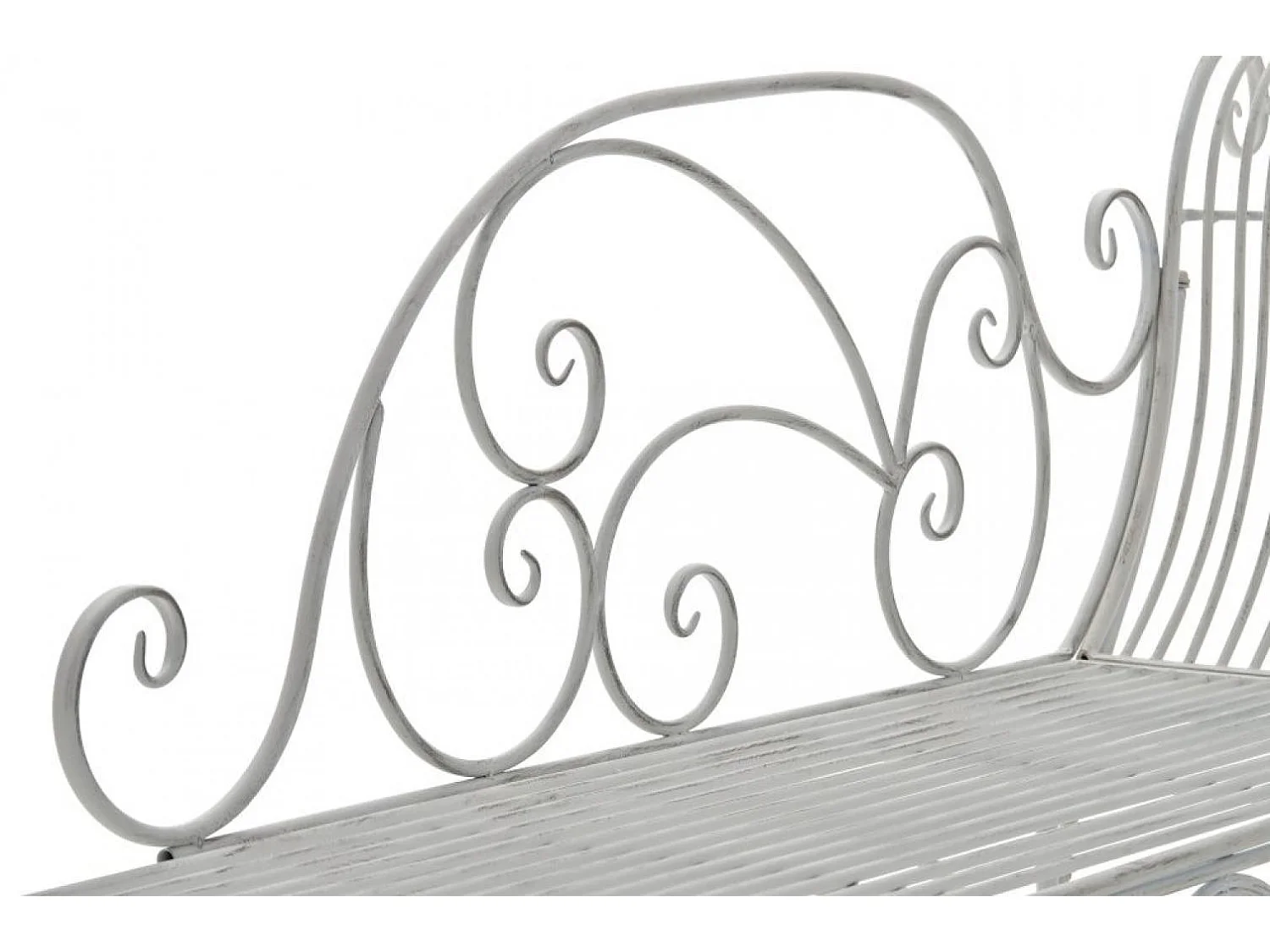 Chaise longue de jardin - Métal & Acier inoxydable - Blanc antique - Karma