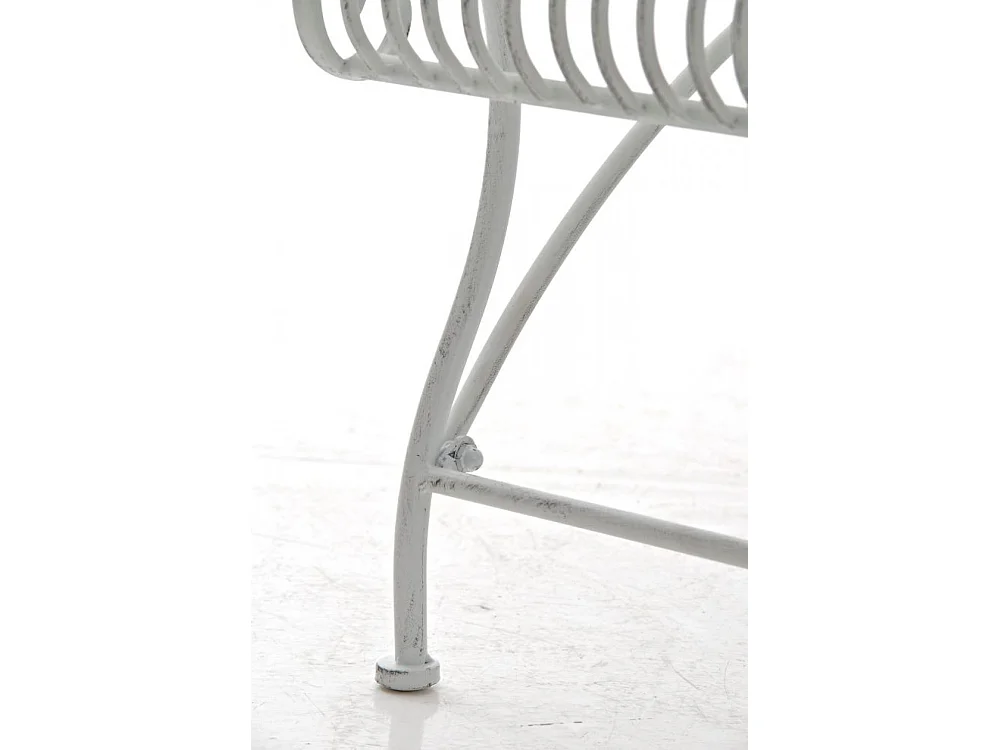 Chaise longue de jardin - Métal & Acier inoxydable - Blanc antique - Karma