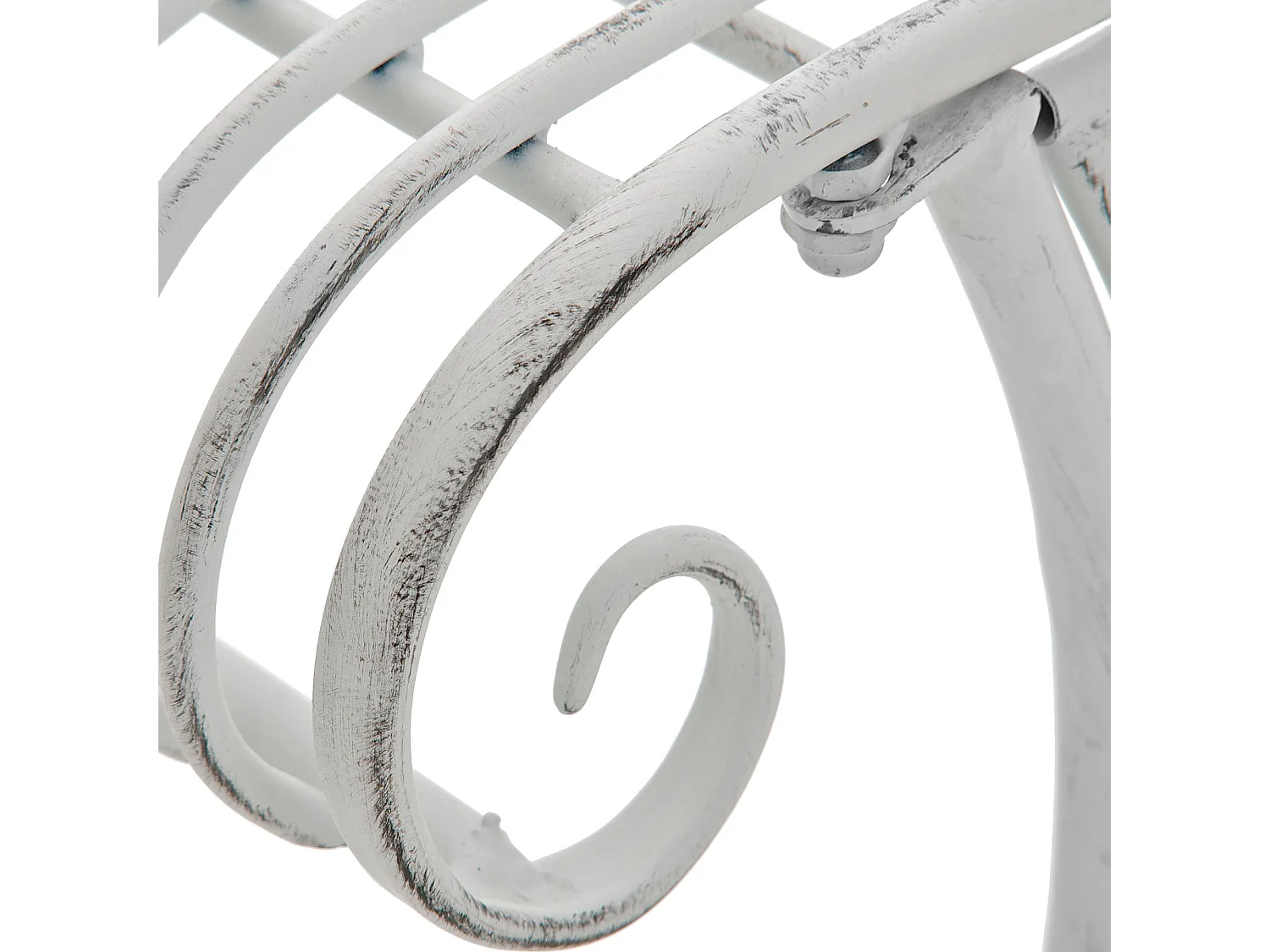 Chaise longue de jardin - Métal - Blanc antique - Karma