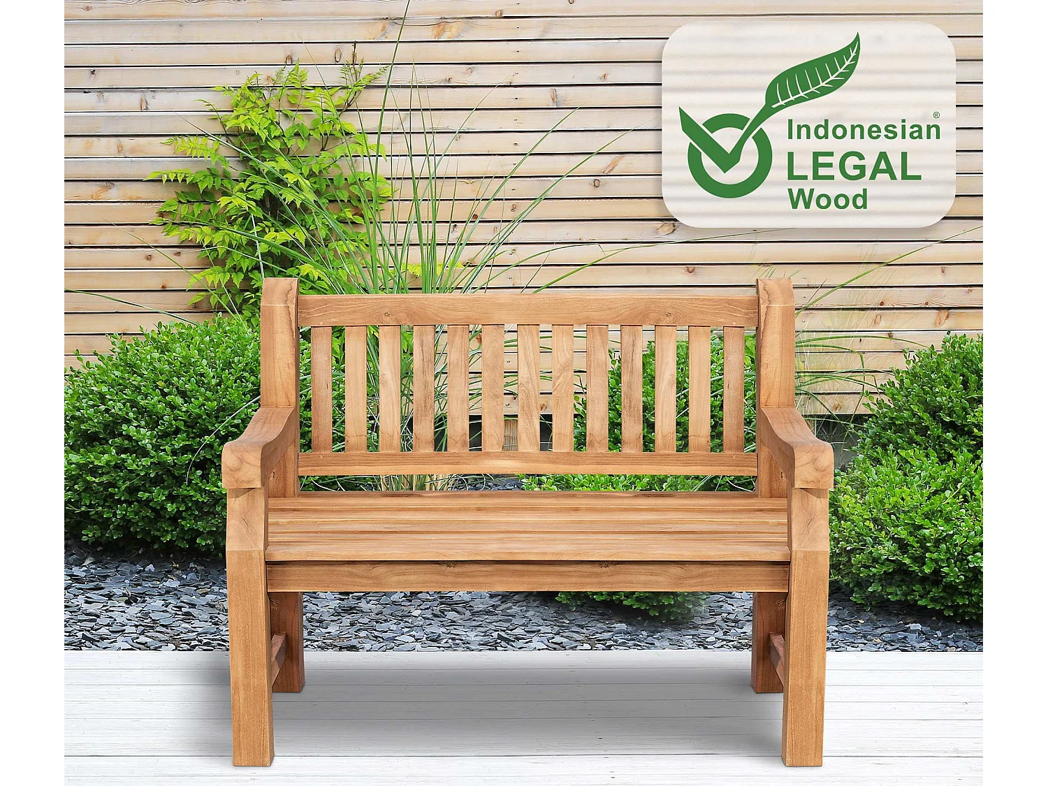 Banc de jardin - Bois - Teck - Jackson V2