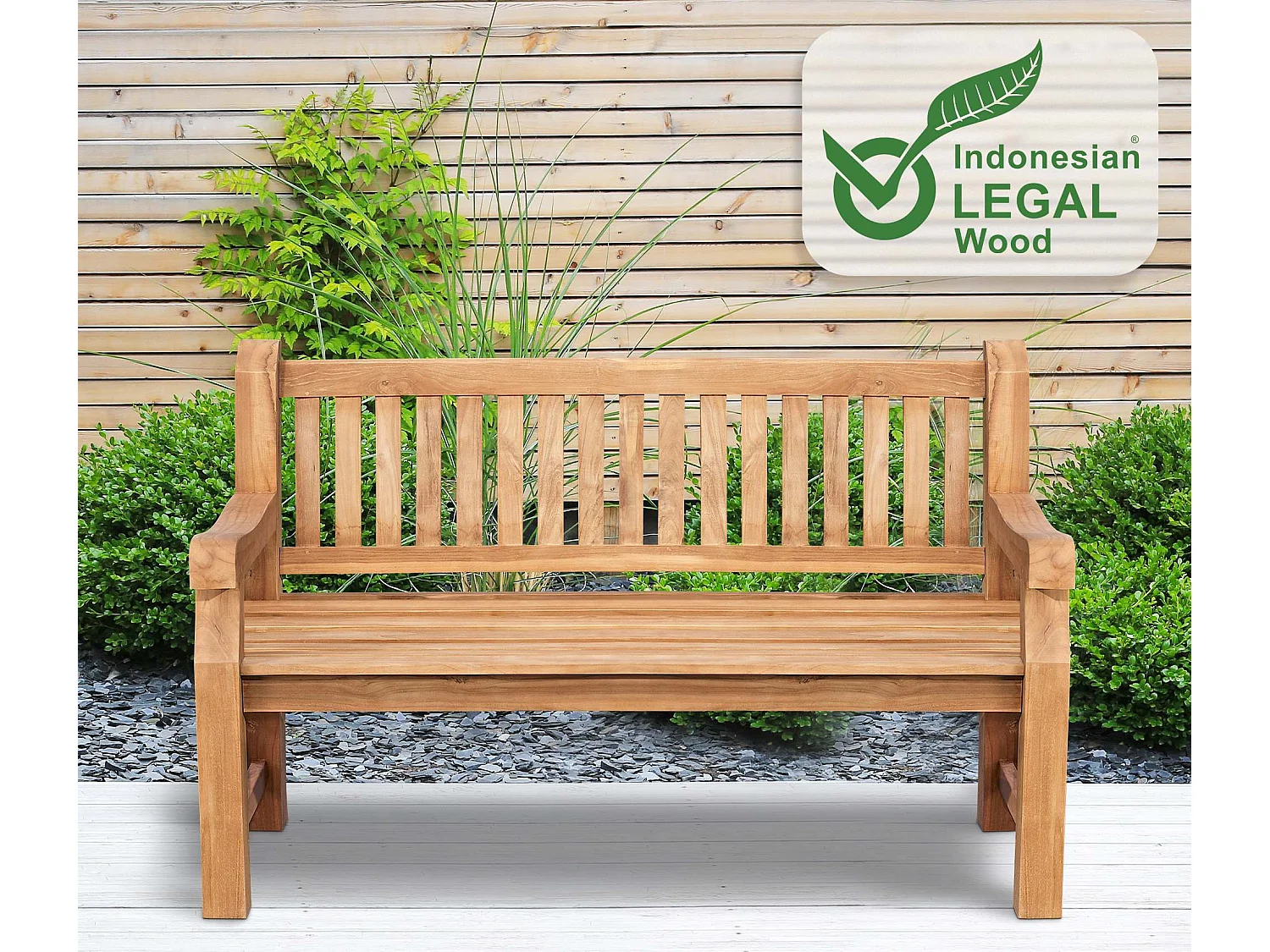 Banc de jardin - Bois - Teck - Jackson V2