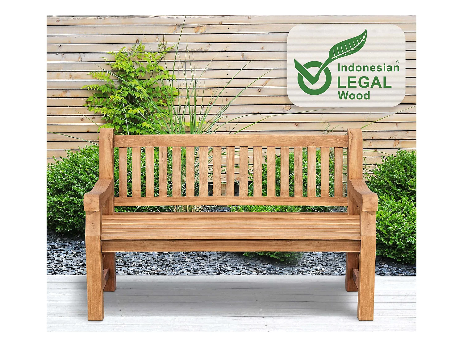 Banc de jardin - Bois - Teck - Jackson V2
