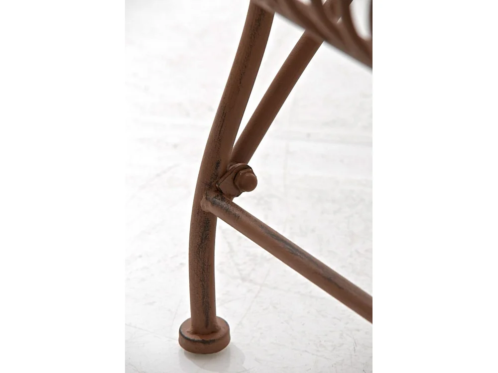 Chaise longue de jardin - Métal & Acier inoxydable - Marron antique - Karma