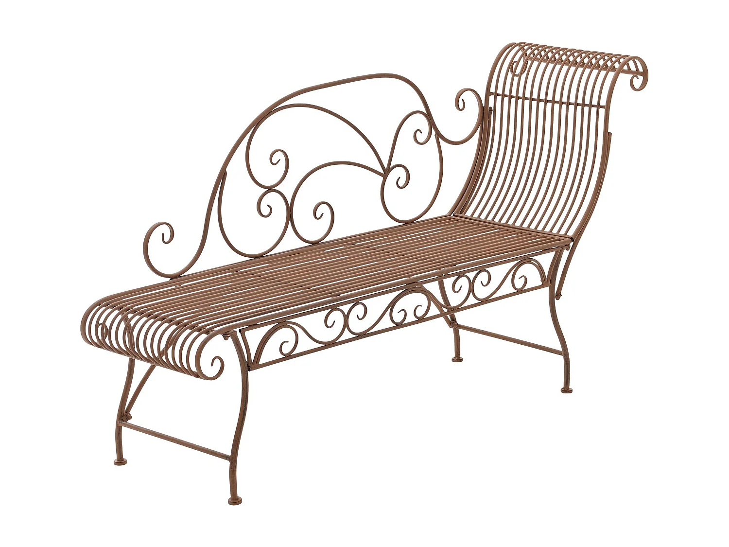 Gartenliege - Metall - antik braun - Karma
