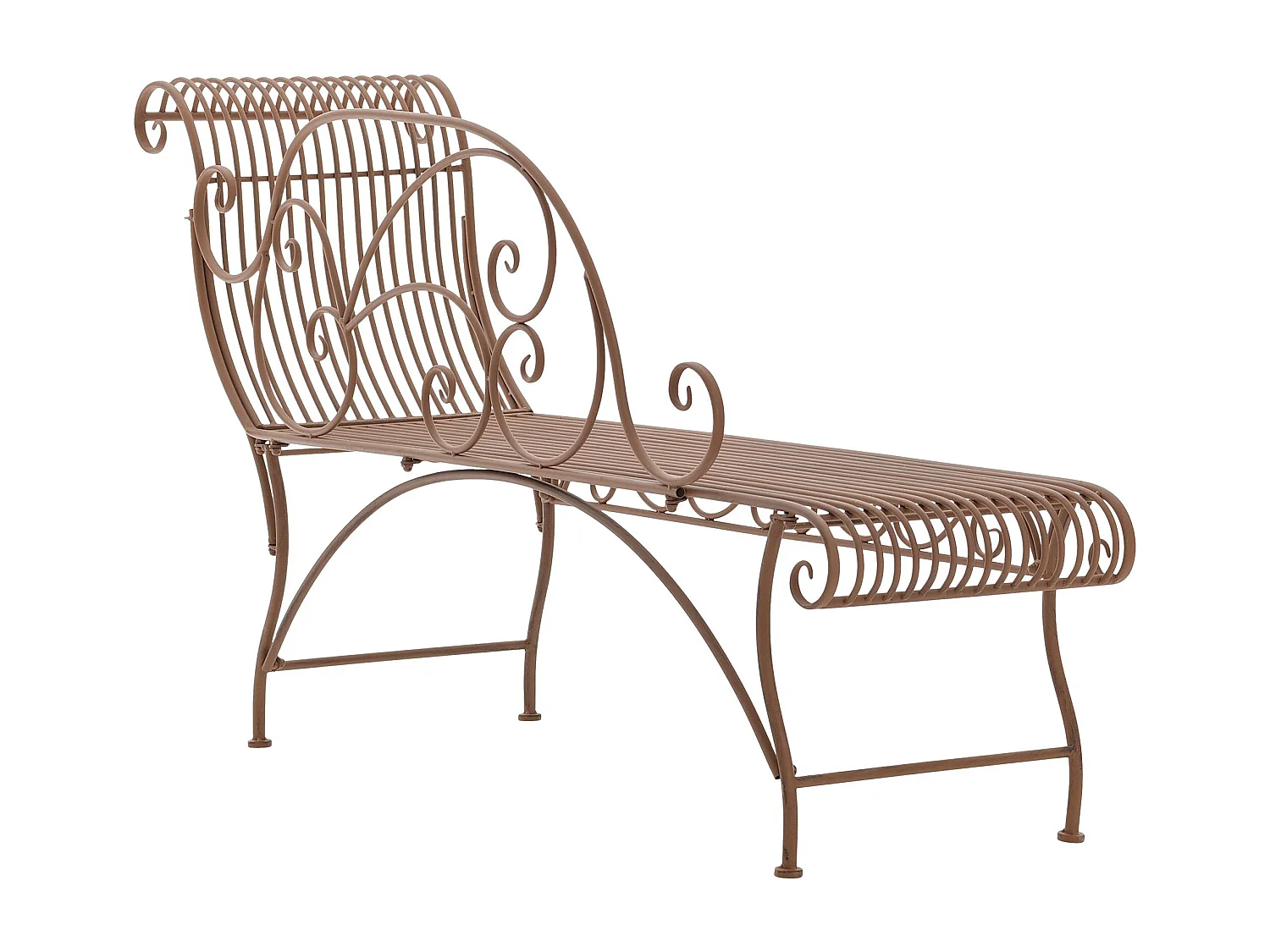 Gartenliege - Metall - antik braun - Karma