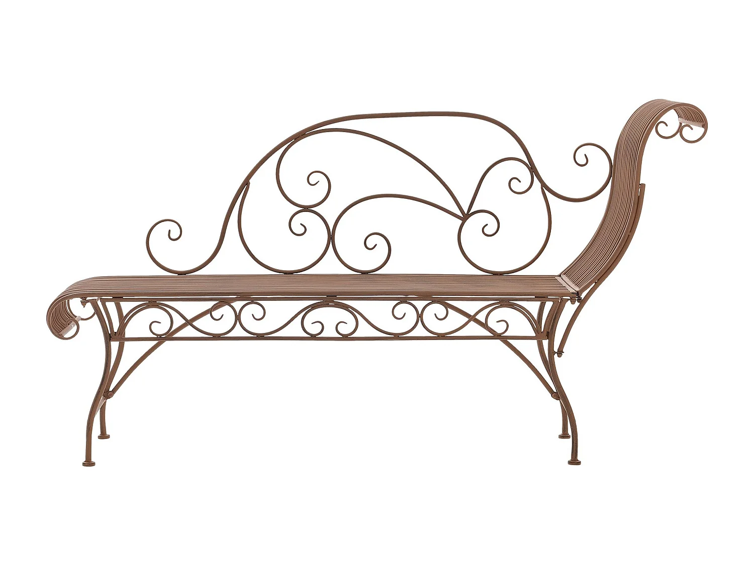 Gartenliege - Metall - antik braun - Karma