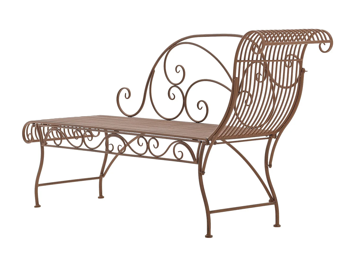 Gartenliege - Metall - antik braun - Karma