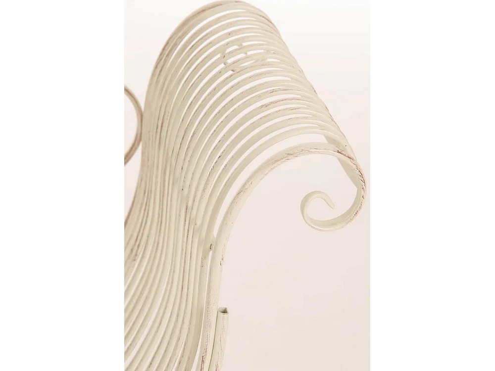 Chaise longue de jardin - Métal & Noir - Crème antique - Karma