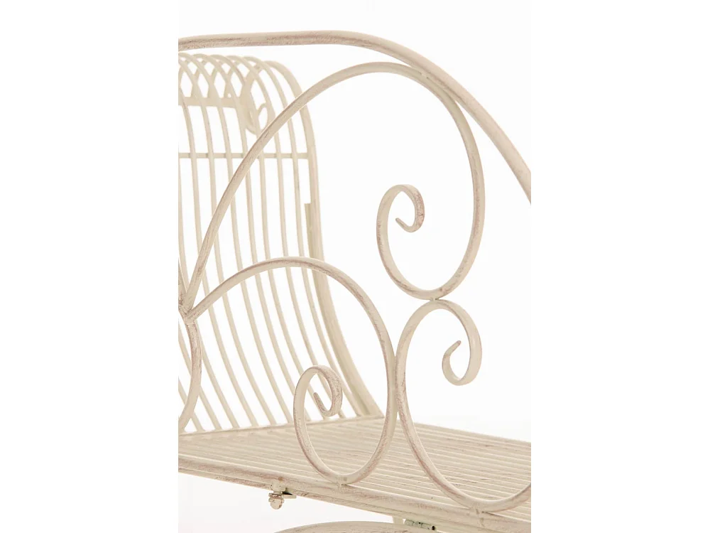 Chaise longue de jardin - Métal & Noir - Crème antique - Karma