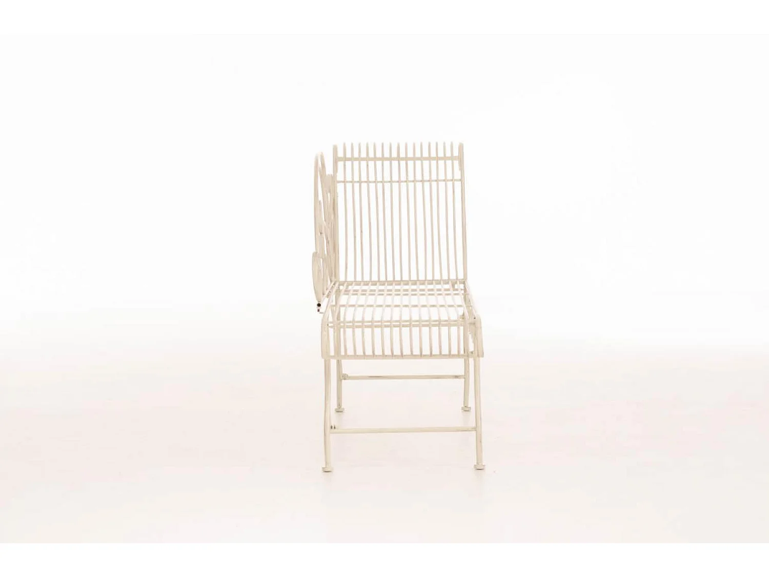 Chaise longue de jardin - Métal & Noir - Crème antique - Karma