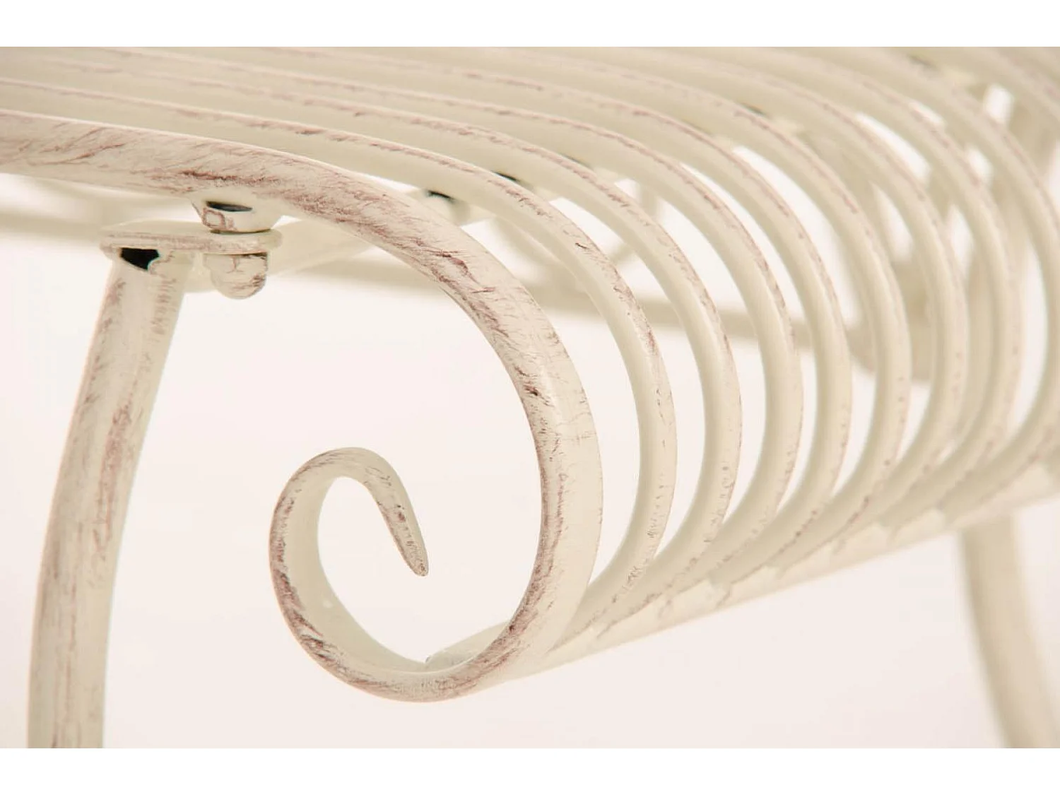 Chaise longue de jardin - Métal & Noir - Crème antique - Karma