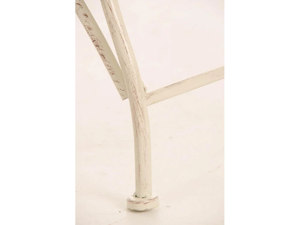 Chaise longue de jardin - Métal & Noir - Crème antique - Karma