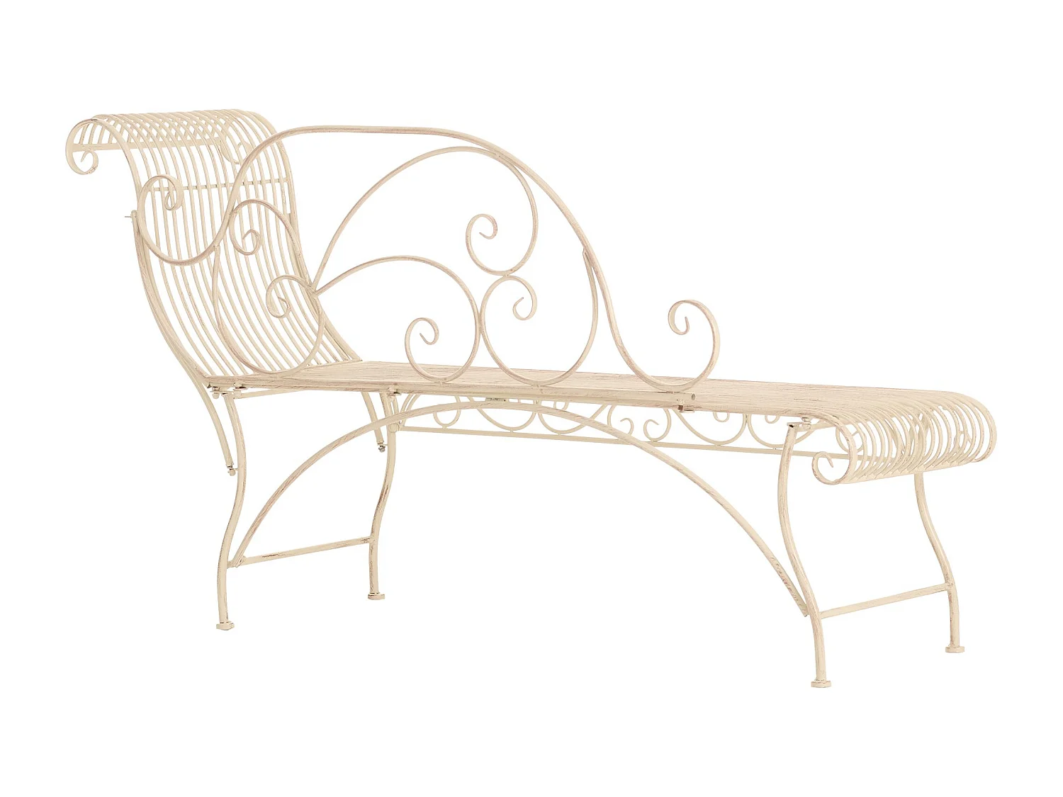 Tuinstoel - Metaal - antiek/creme - Karma