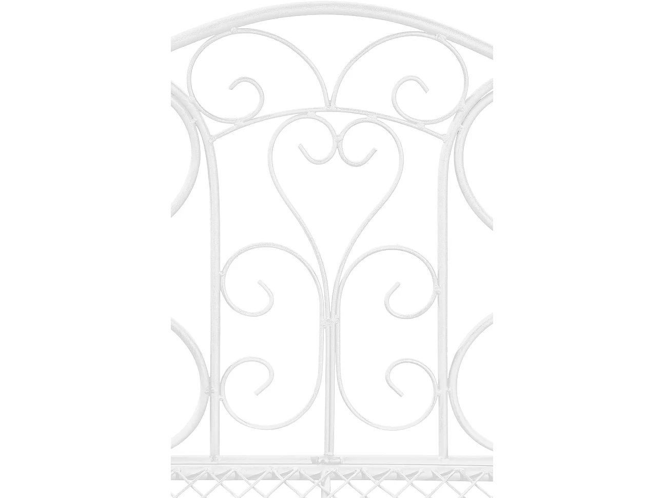 Banc de jardin - Métal - Blanc - Tara