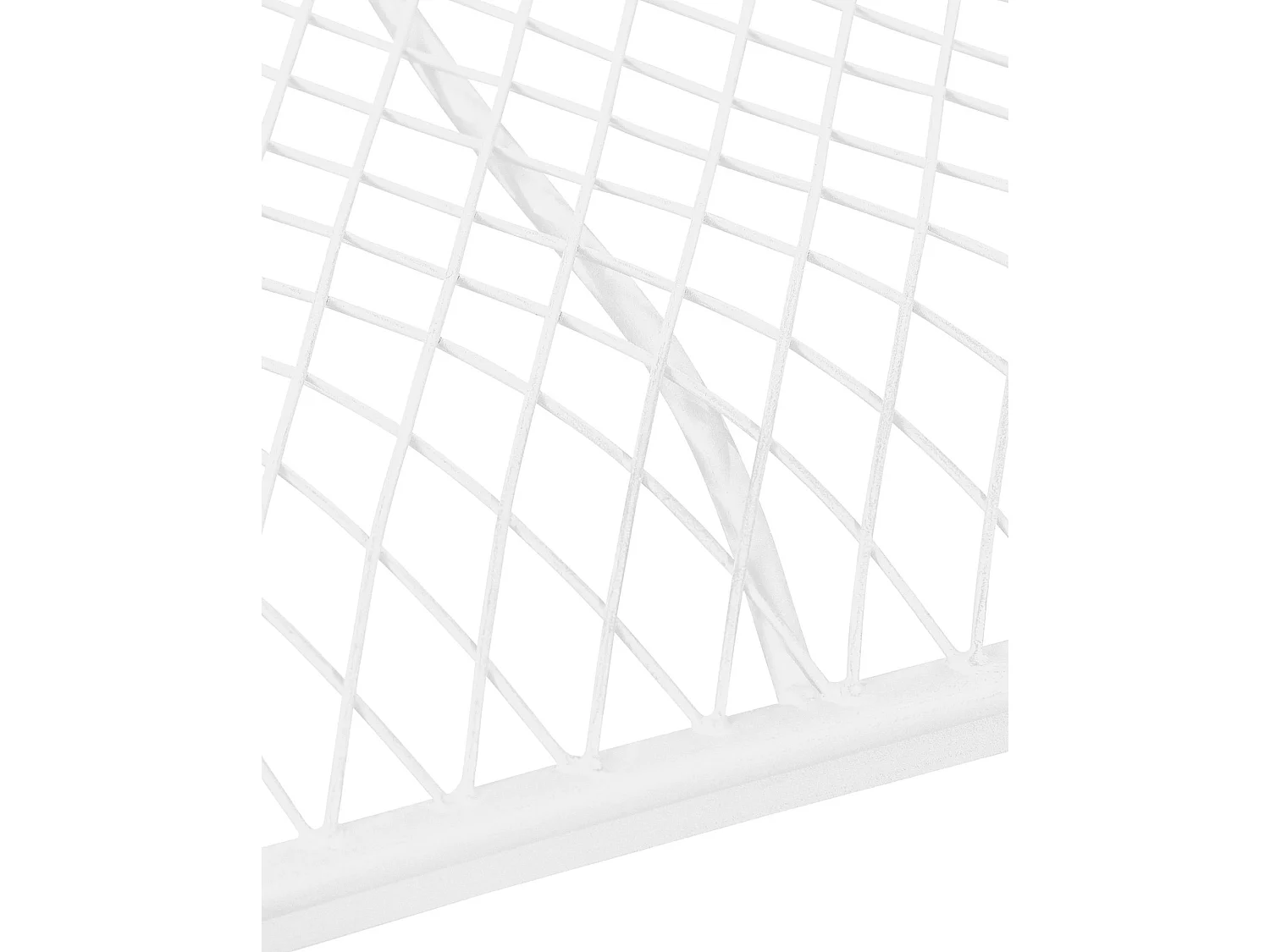 Banc de jardin - Métal - Blanc - Tara