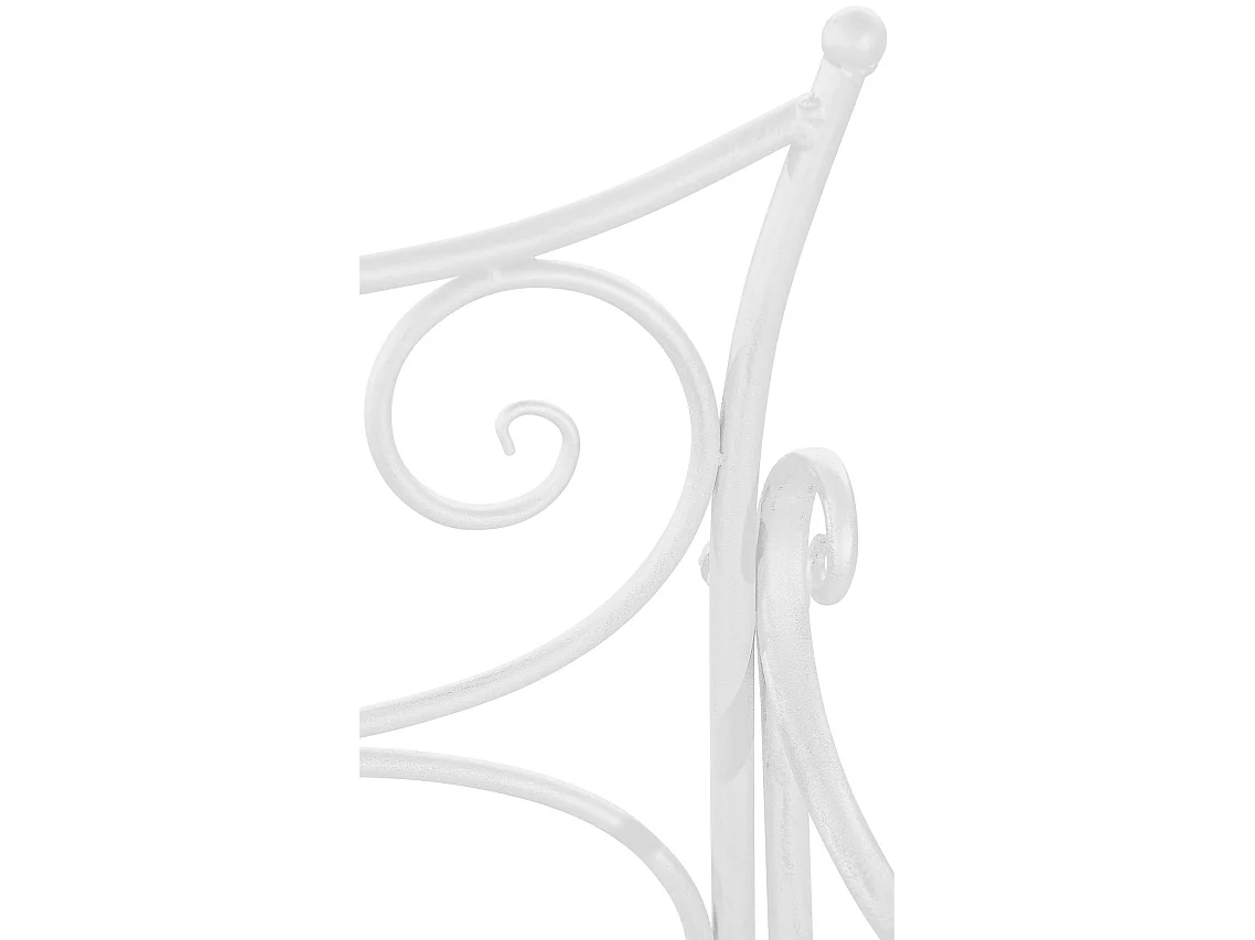 Banc de jardin - Métal - Blanc - Tara