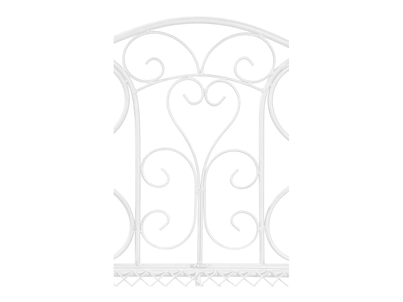 Gartenbank - Metall - weiß - Tara